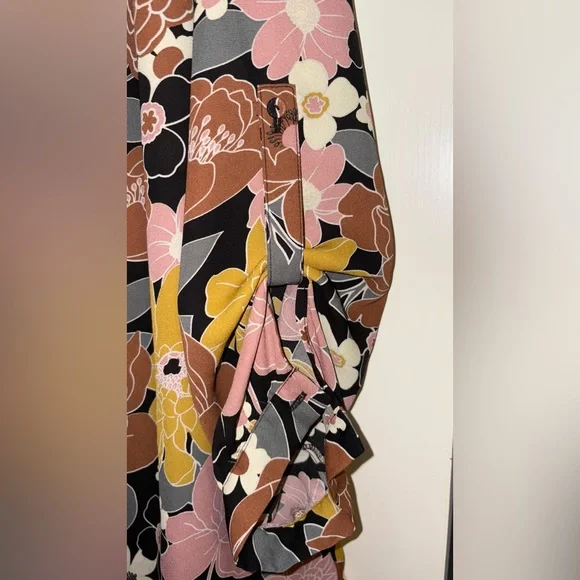 DR2 by Daniel Rainn Floral Peasant Women's 3/4 Sleeve Sheer Blouse - Picture 6 of 9